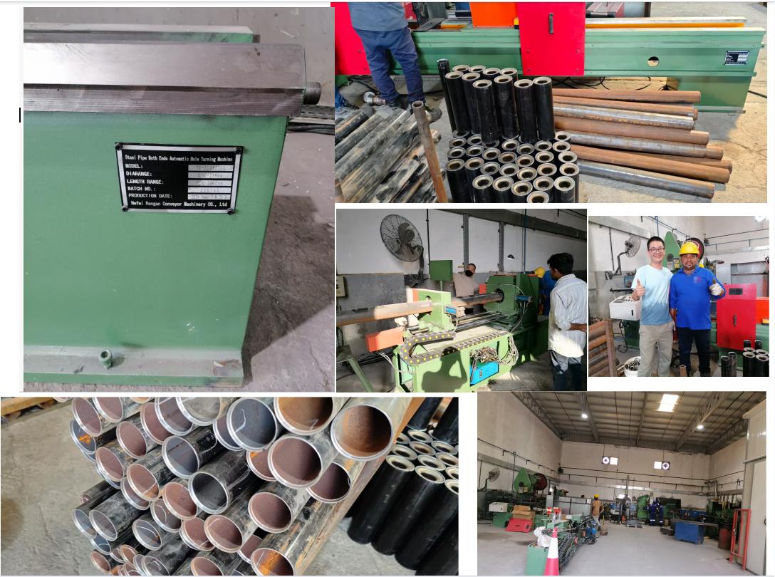 Mining Belt Conveyor roller manufacturing wholeline in Dubai,U.A.E, Middle East